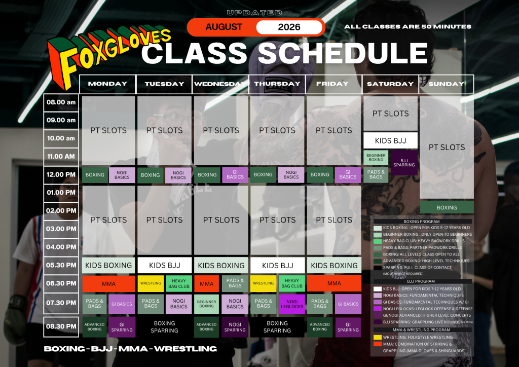 2026 class schedule